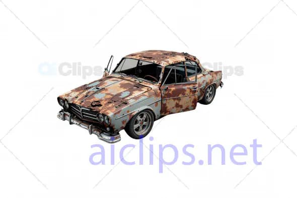 3D Rusted Classic Sports Coupe