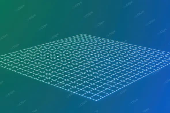Teal-Blue Gradient Grid Perspective
