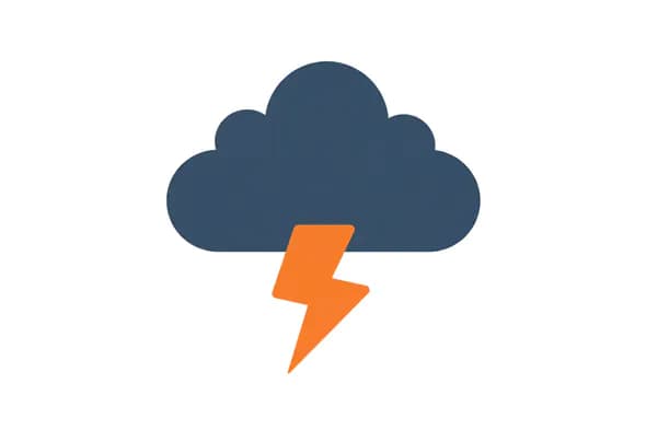 Stormy Cloud Lightning Icon