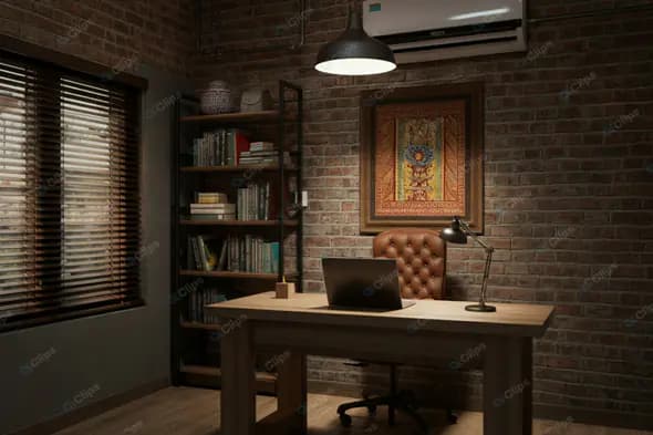Rustic Home Office Ambiance