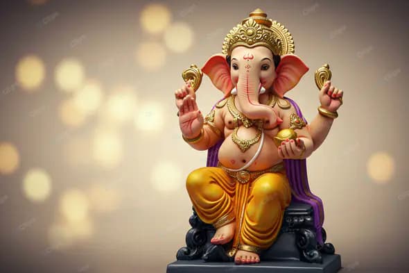 Radiant Ganesha: Divine Illumination