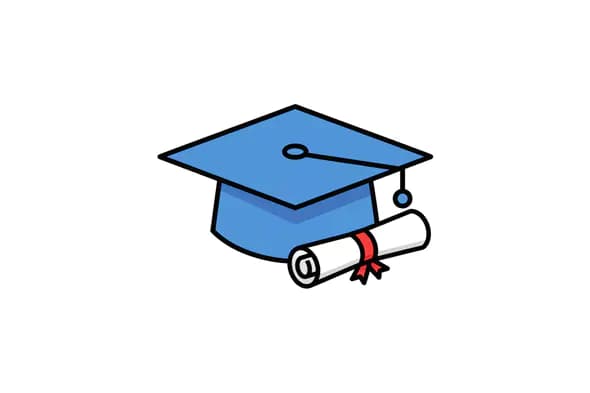 Graduation Cap and Diploma Icon