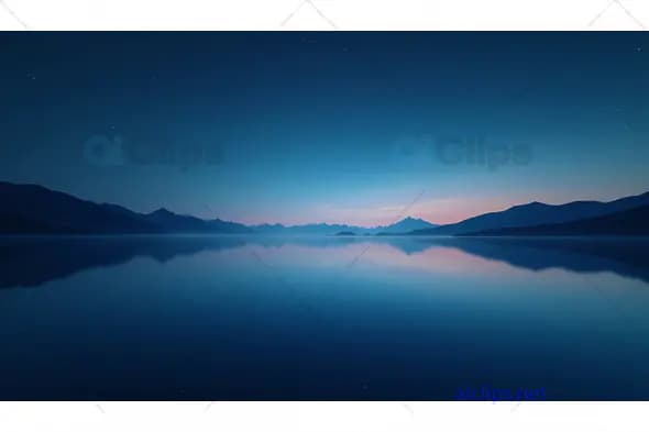 Calm Twilight Over Mountain Lake