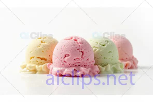 Colorful Ice Cream Scoops