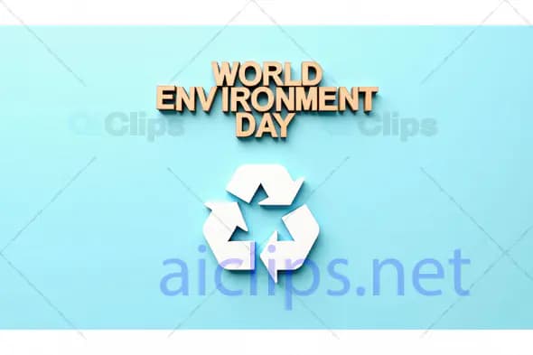 World Environment Day with Recycling Symbol