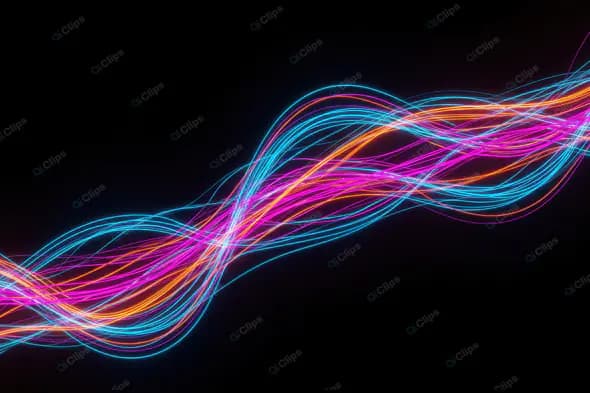 Vibrant Neon Light Waves