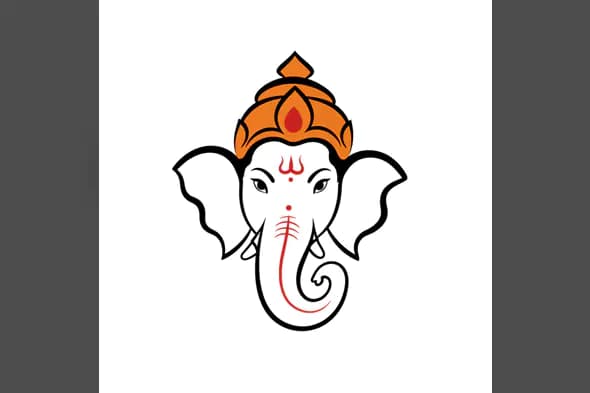 Minimalist Ganesha Icon