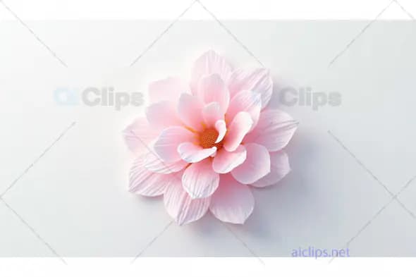 Elegant Pink Flower on White Background