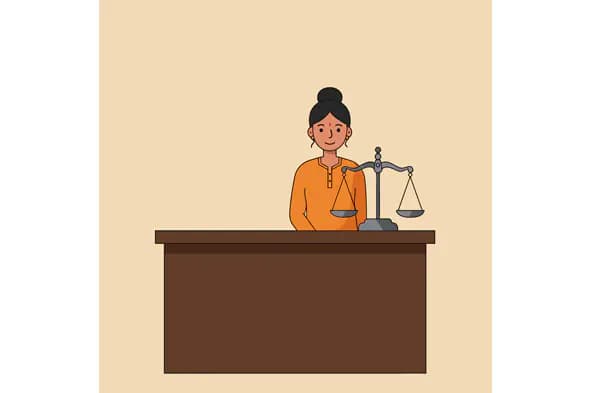 Legal Professional with Scales Vector