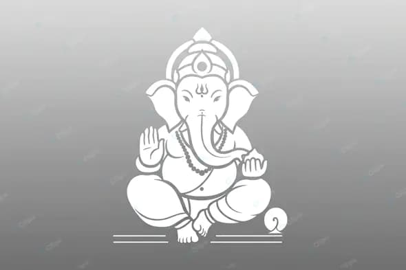 Radiant Ganesha Icon on Gradient