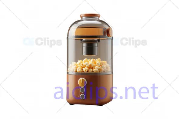 3D Vintage-Style Popcorn Maker Model