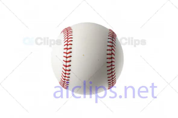 High-Quality 3D Baseball with Red Stitching