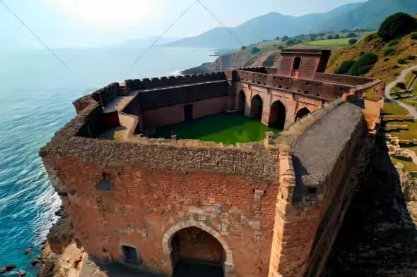 Ancient Coastal Fortress Overlooking the Sea