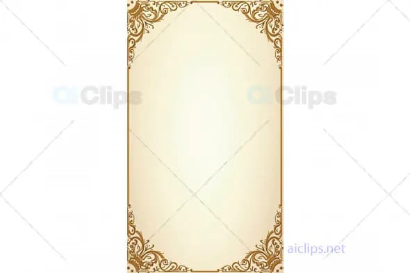 Elegant Gold Ornate Frame Invitation Background