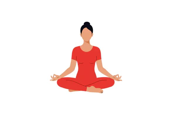 Stylized Meditation Vector Graphic