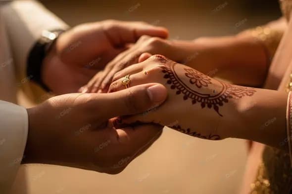 Intimate Indian Wedding Hand Ceremony