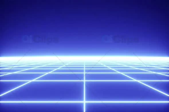 Retro Futuristic Neon Grid Background