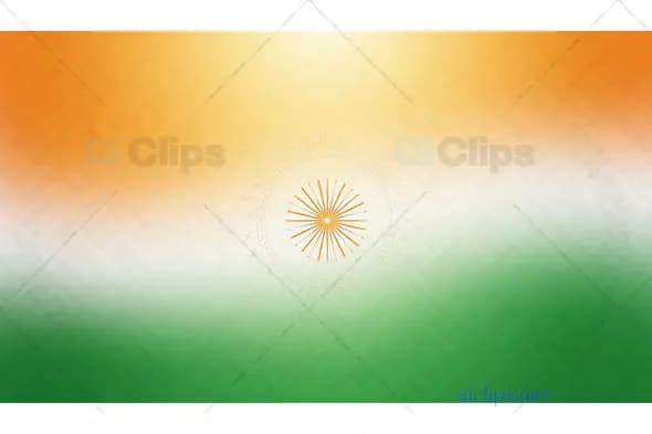 Indian Flag with Ashoka Chakra and Gradient Design