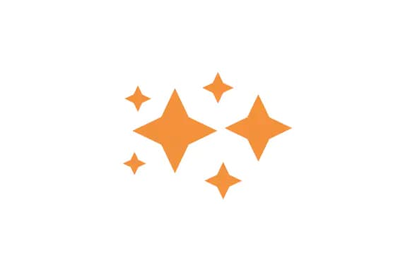 Sparkling Orange Stars Icon Set