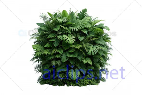 3D Dense Tropical Plant Wall