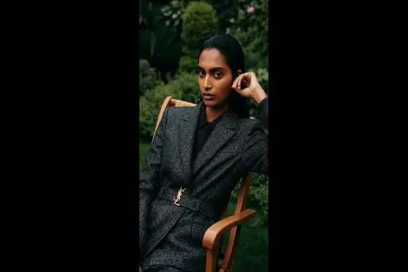 Stylish woman in formal attire