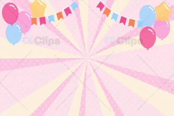 Colorful Party Background with Balloons and Bunting