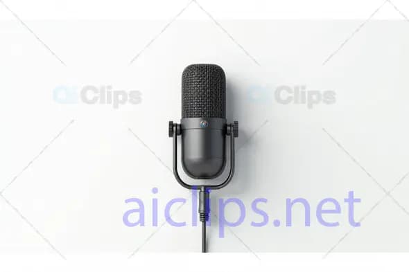 Studio Microphone Isolated on White Background