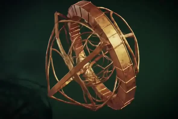 Rotating Golden Geometric Sphere Animation