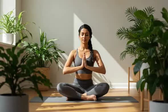 Indoor Meditation Pose