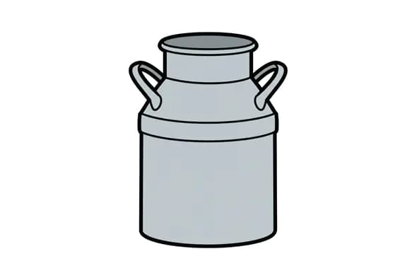 Retro Milk Can Vector Icon