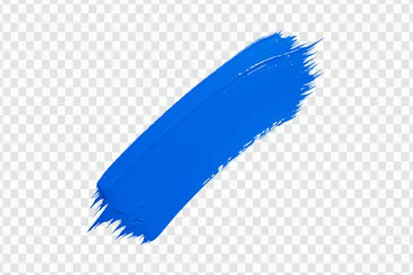 Vibrant Electric Blue Paint Brush Stroke PNG