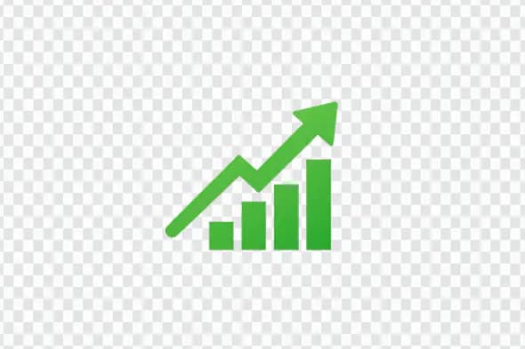 Green Growth Chart Arrow Business Graph PNG