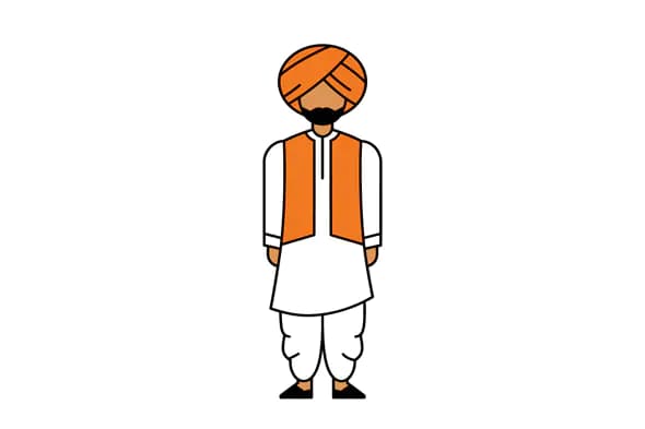 Sikh Man Vector Illustration