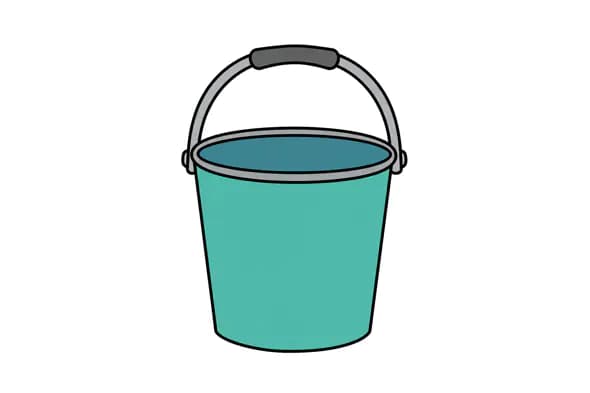 Turquoise Bucket Vector