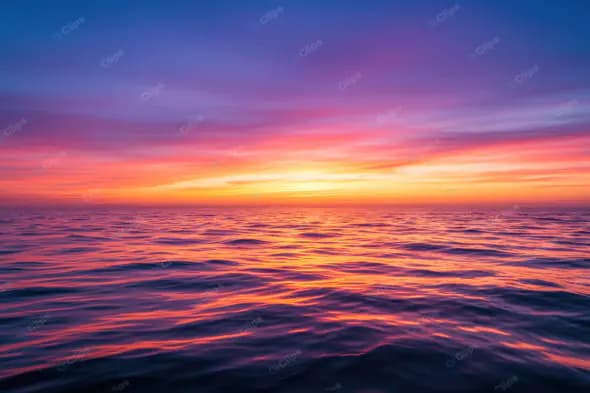 Vibrant Ocean Sunset Panorama