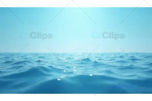 Serene Ocean Waves Under Blue Sky