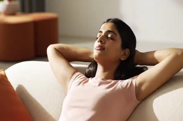 Serene Relaxation on Couch