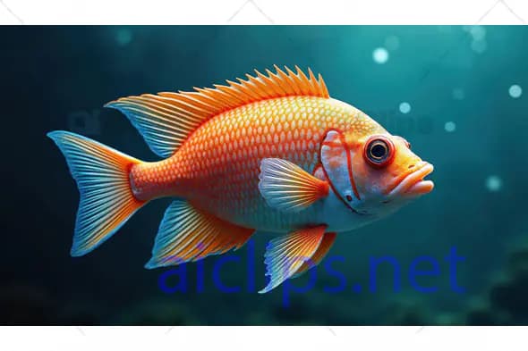 Orange Tropical Fish Illustration