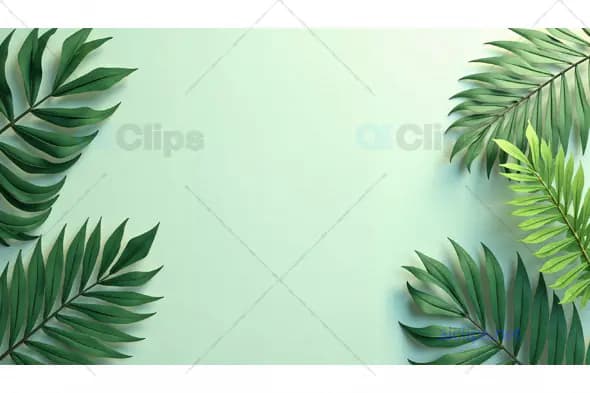 Tropical Palm Leaves Background