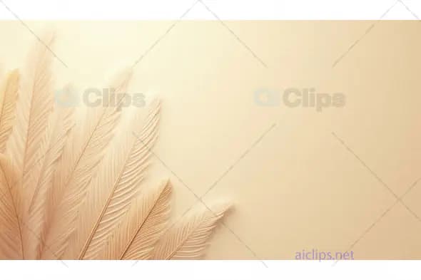 Soft Beige Feather Arrangement Background
