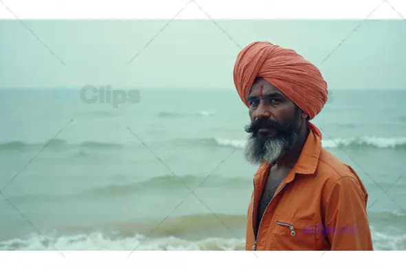 Man in Turban by the Sea