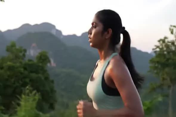 Mountain Trail Runner at Dawn