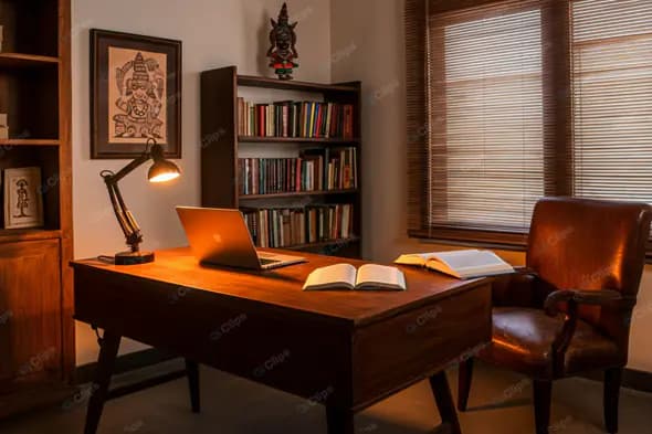 Vintage Scholar's Home Office