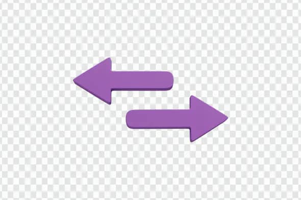 Purple Bidirectional Arrows Symbol PNG Clipart