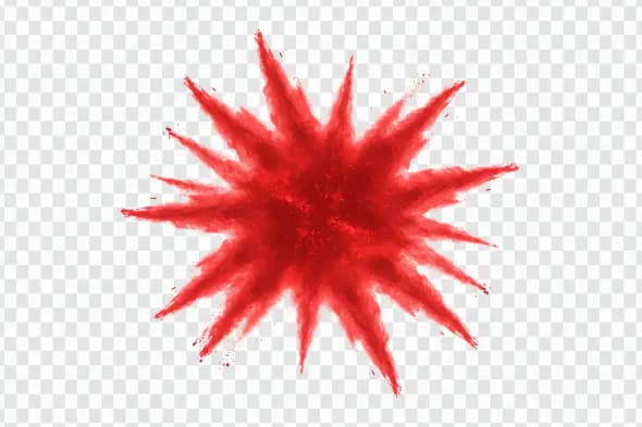 Explosive Red Powder Burst Effect PNG Clipart