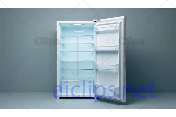 Minimalist Empty Refrigerator Interior