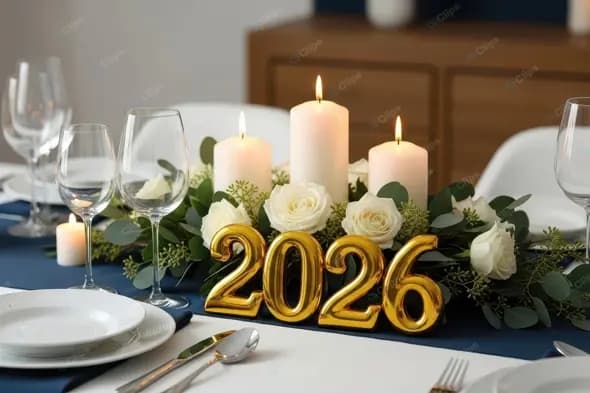 Elegant 2026 Celebration Tablescape