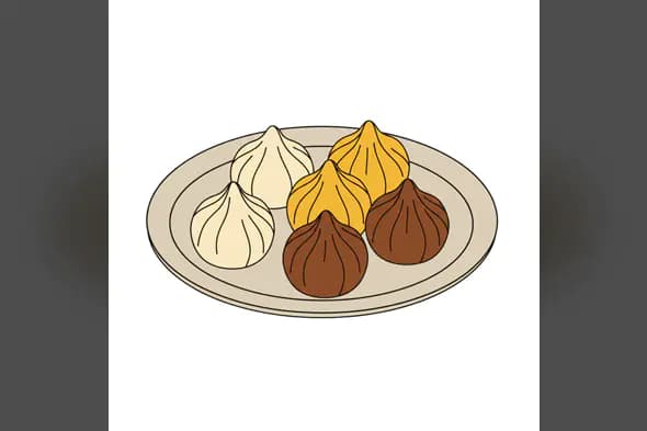 Colorful Modak Vector Illustration