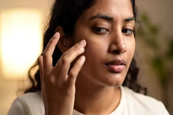 Self-Reflective Skincare Moment