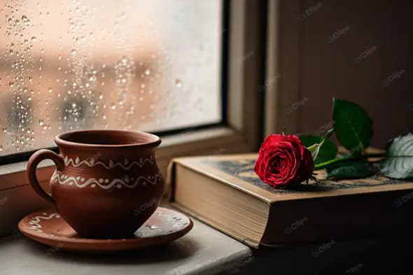Romantic Rainy Day Reading Corner